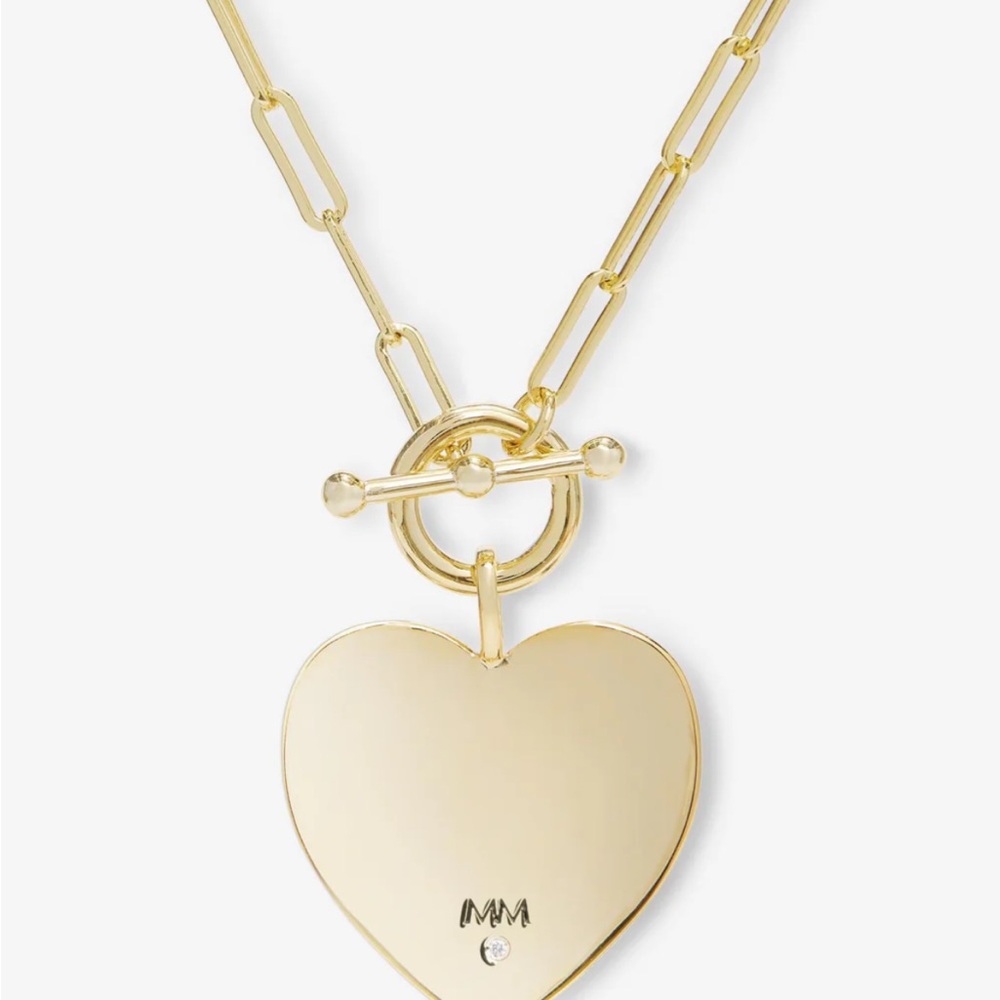Melinda Maria Gold Love Letters Heart Necklace “T” Initial - Picture 5 of 5